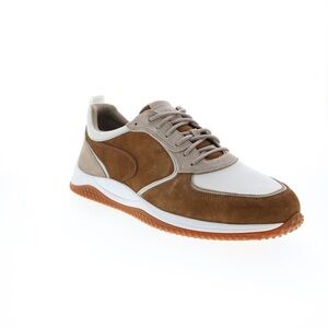 NEW!! Men’s Clarks Puxton Run Dark Tan Combi Suede Lace Up Sneaker Size 8.5W